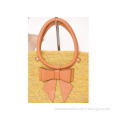Autumn Yellow Raffia Handbags / Cowhide Handbags For Church
